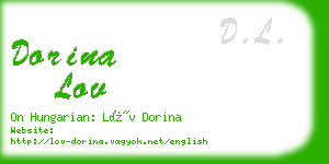 dorina lov business card